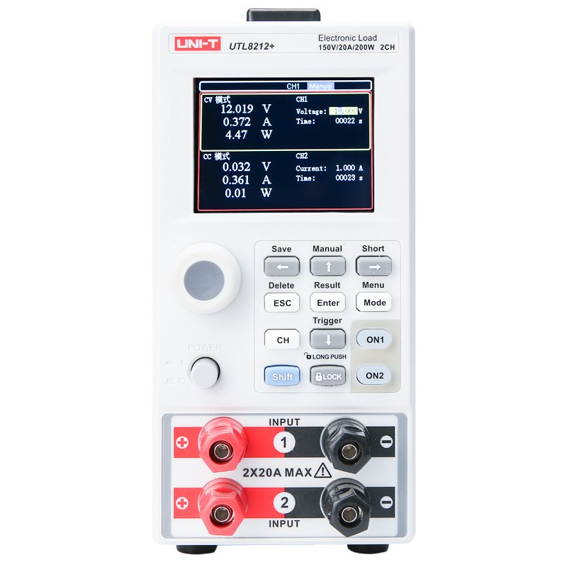优利德UTL8211+/UTL8212+可编程直流电子负载400W单双通道负载