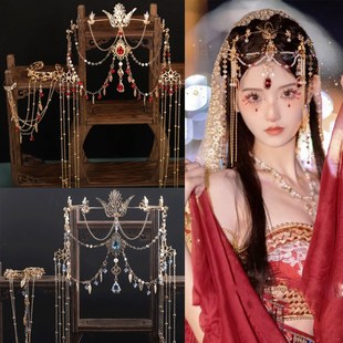 异域风汉服敦煌飞天头饰女神儿童女古风公主发簪发饰成人旅拍道具