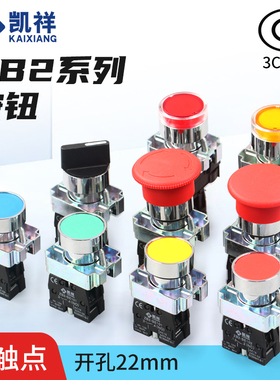 按钮开关ZB2控制启动停止自复位XB2-BA31/42/BD33/21急停旋钮平钮