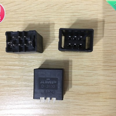 D3100 6P 直插板座 178323-2 镀金针 可直拍 AMP原装正品