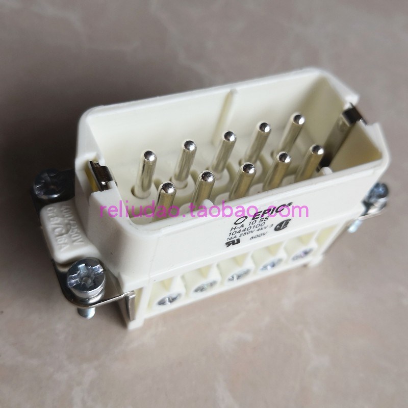 EPIC连接器H-A-10-SS公插芯10440100螺钉10441100十针16A250V德国