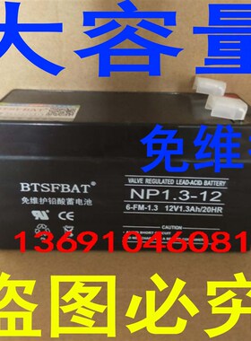 SK-968C,HT-110B-6(E版)等防盗报警主机,备用蓄电池12V1.3AH