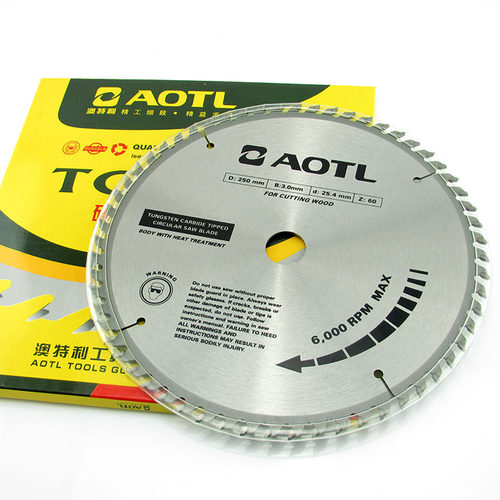 Aotl/澳特利 10寸合金锯片 合金锯盘 圆锯片 木工 铝材锯片