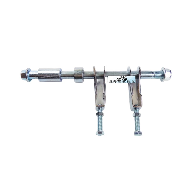 GN25摩托车前轮轴后轮轴 太子车轴调链器铃木王G25轮毂轴带衬