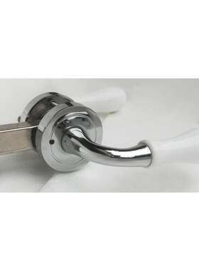 陶瓷锁房门执手锁室内锁卫生间浴室白色把手锁white door handle