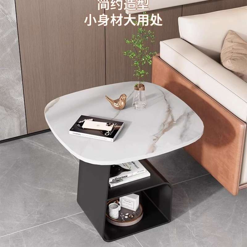 北欧网红沙发边几岩板角几多层床头客厅边柜家用小户型小茶几方桌