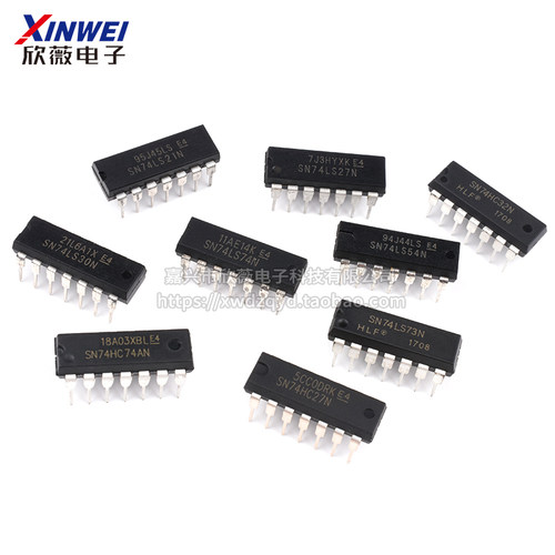 SN74LS20 21 27 28 30 32 33 51 54 55 73 74N直插芯片IC DIP-14