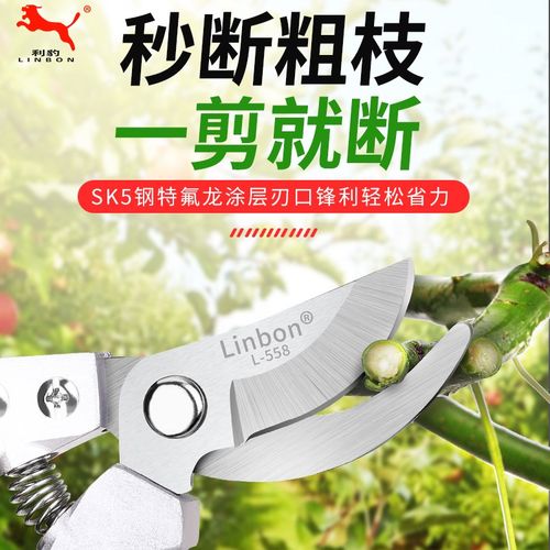 德国利豹剪枝果树修枝剪刀园艺修剪树枝园林省力修花枝剪家用工具