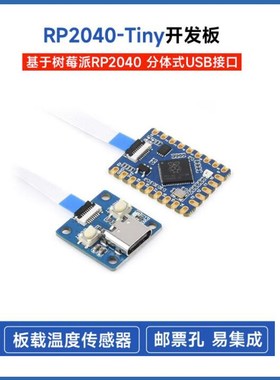 RP2040-Tiny开发板 RP2040 ZERO 树莓派PICO 分体式USB接口