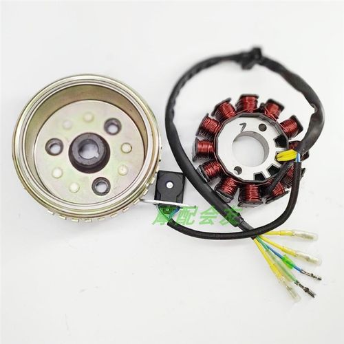 豪喜爵运弯梁摩托/DY100 JD110大运嘉陵电喷国四12线圈定子转子总