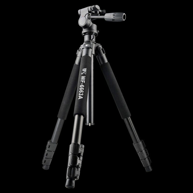 伟峰WF-6663A三脚架望远镜单反相机摄影支架摄像铝合金含云台背包