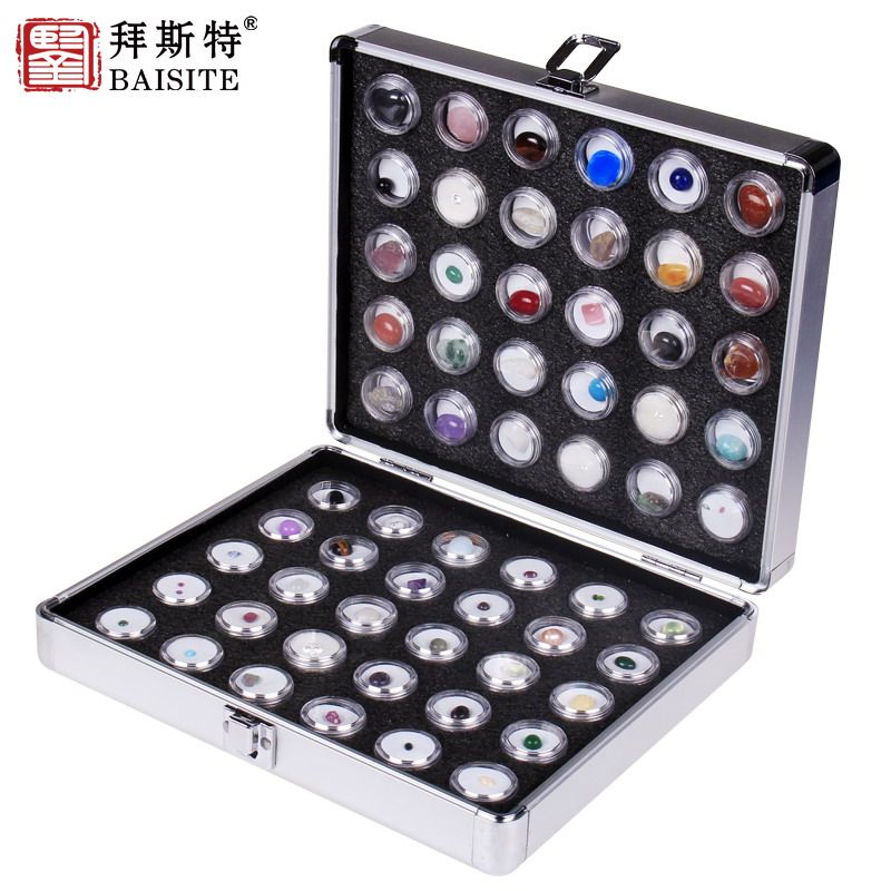 拜斯特60种珠宝标本祖母绿水晶玉石碧玺红蓝宝石珠宝鉴定学习套装