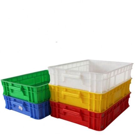 筑采周转箱长方形塑料箱物流箱整理箱塑胶箱箱外835X570X510白色1