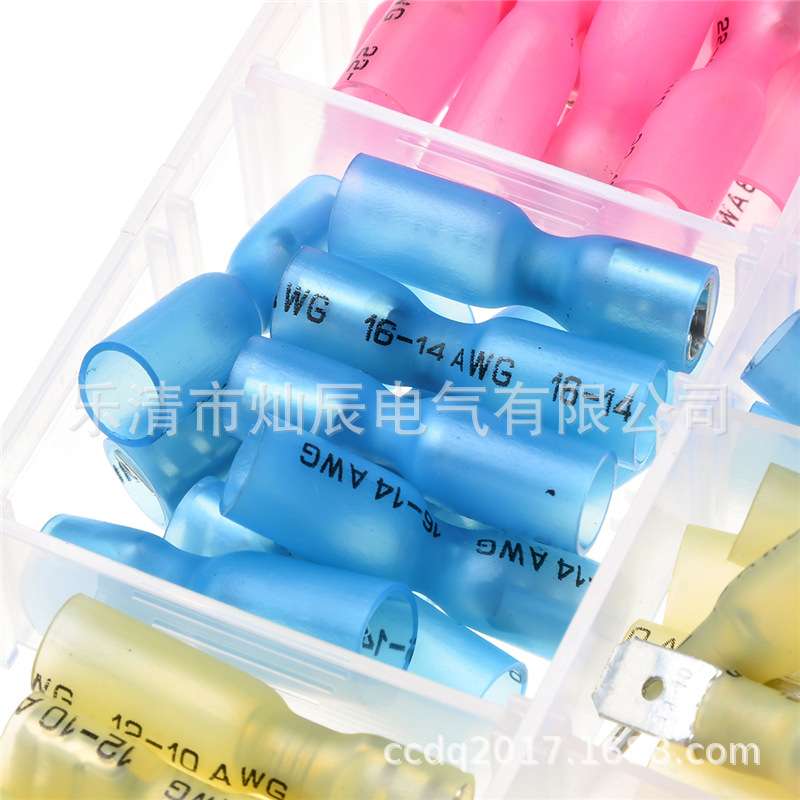 电商 294pcs焊锡环热缩接线连接端子150p+热缩管组合144p套管
