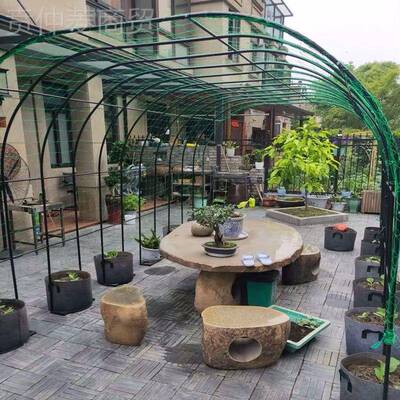 拱形花架爬藤架庭院简易户外葡架线莲铁月搭架季植萄物攀爬架SBR