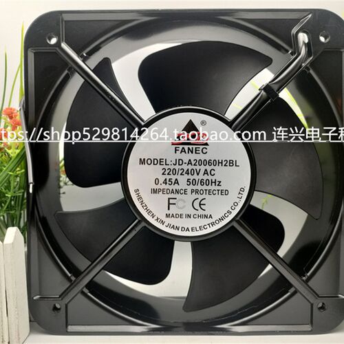 全新FANEC JD-A20060H2BL 220V轴流风机 交流散热风扇20060 22060
