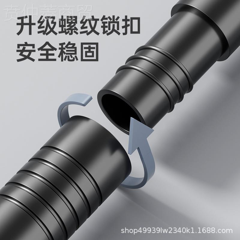 晾衣杆螺旋拼窗帘ASA免打孔阳台伸缩杆室衣柜挂浴衣杆门帘接帘罗