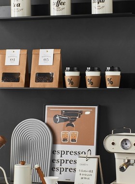 简约道具主题饰品储物罐现代咖啡摆件装饰厨房展S厅高级样板间橱