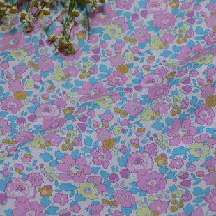 Betsy新色80支平替LIBERTY长绒全棉高端数码印花布料面料女服装裙