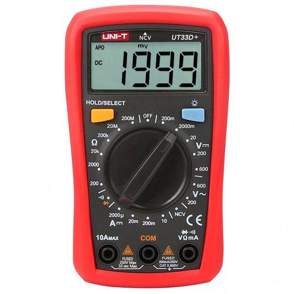 现货 UNI-T/优利德袖珍万用表UT33D+背光自动关机NCV非接触验电