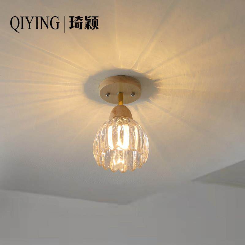 覆古日本侘寂风格轩通道封闭式衣帽间人体传感器吸顶灯阳台走廊入