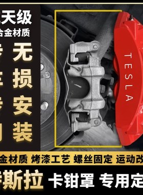 适用于特斯拉卡钳罩Model3 X S Y毛豆3刹车卡钳喷漆改色改装饰件