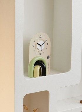 wozoom屋准法式奶油风家居摆件客厅玄关桌面座钟卧室创意装饰品