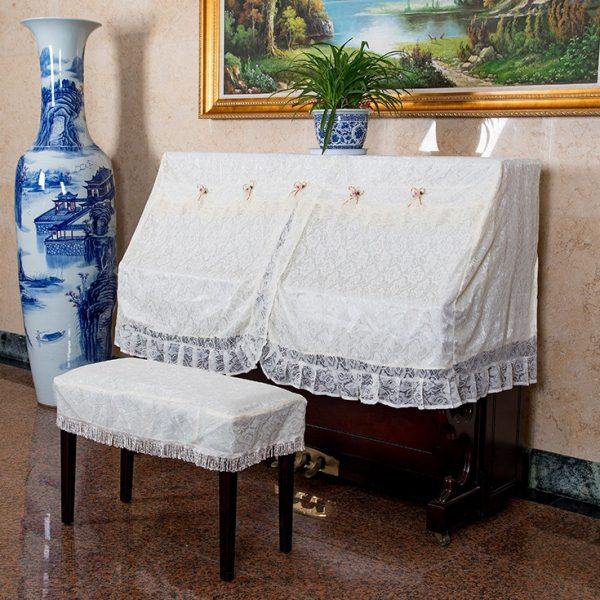 钢琴半罩小花琴罩卡通钢琴罩浅黄色布艺防尘罩简约钢琴半罩琴凳罩,居家布艺,钢琴罩,淘宝优惠券,粉丝福利购,淘宝优惠卷