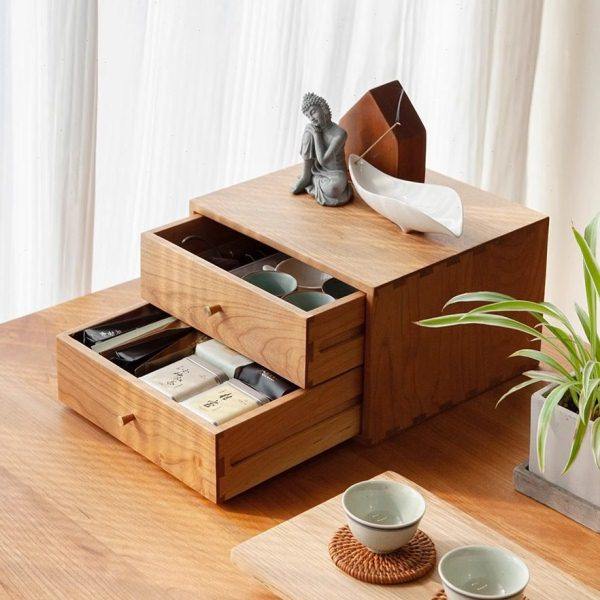 及木家具 桌面桌上 实木小收纳柜 带抽屉柜樱桃木黑胡桃茶具QT024,住宅家具,其它柜类,淘宝优惠券,粉丝福利购,淘宝优惠卷