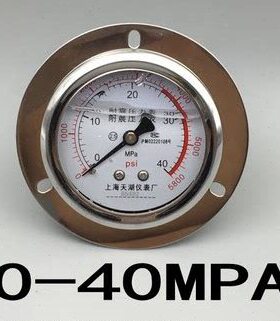 抗震轴向带边耐震压力表 YN-60ZT 40MPA 5800PSi YTN60ZT