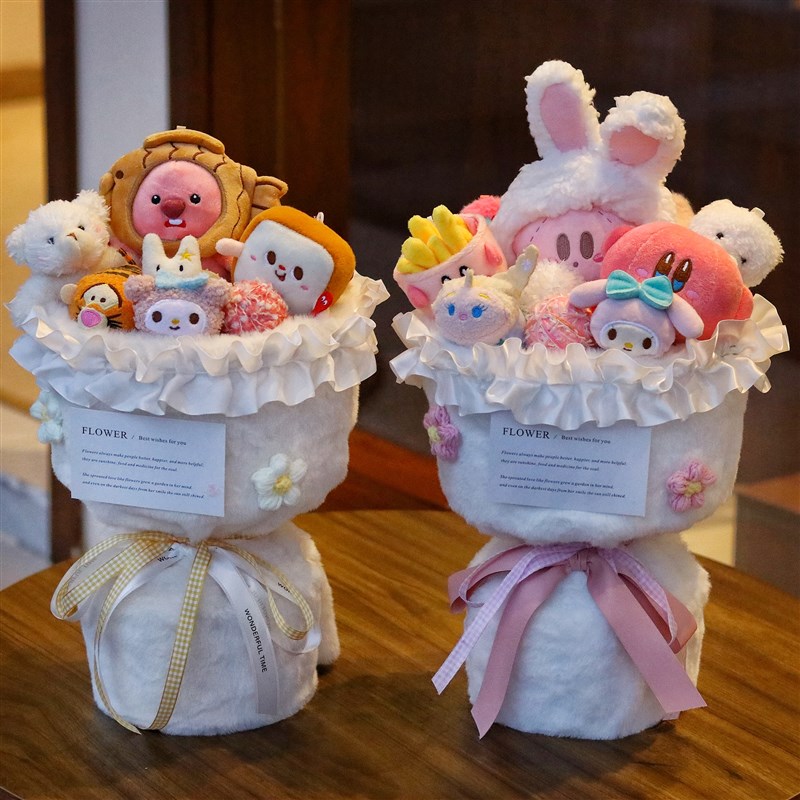loopy小海狸露比玩偶花束星之卡比草莓熊公仔娃娃Y生日毕业礼物
