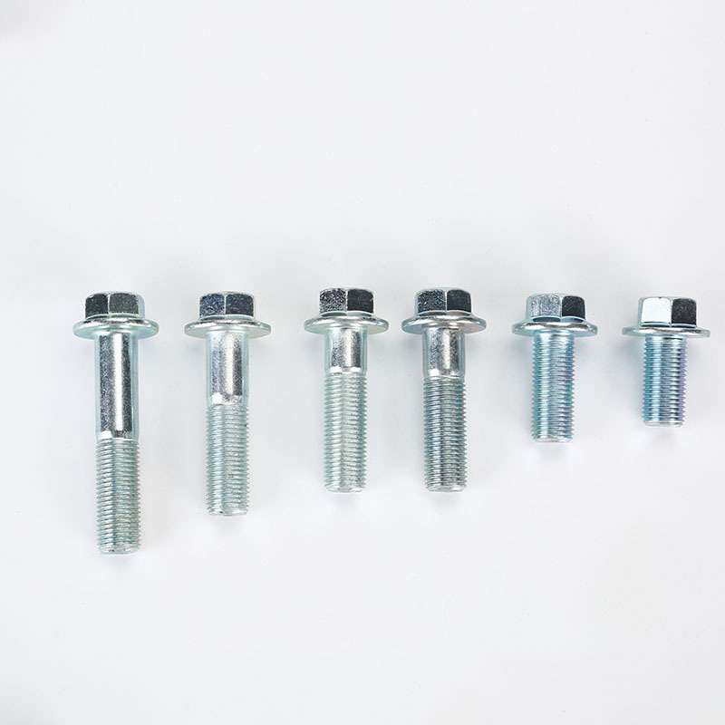 厂家直镀锌GB5787六角法兰面细牙螺栓M12*1.25外六角带垫法兰螺丝
