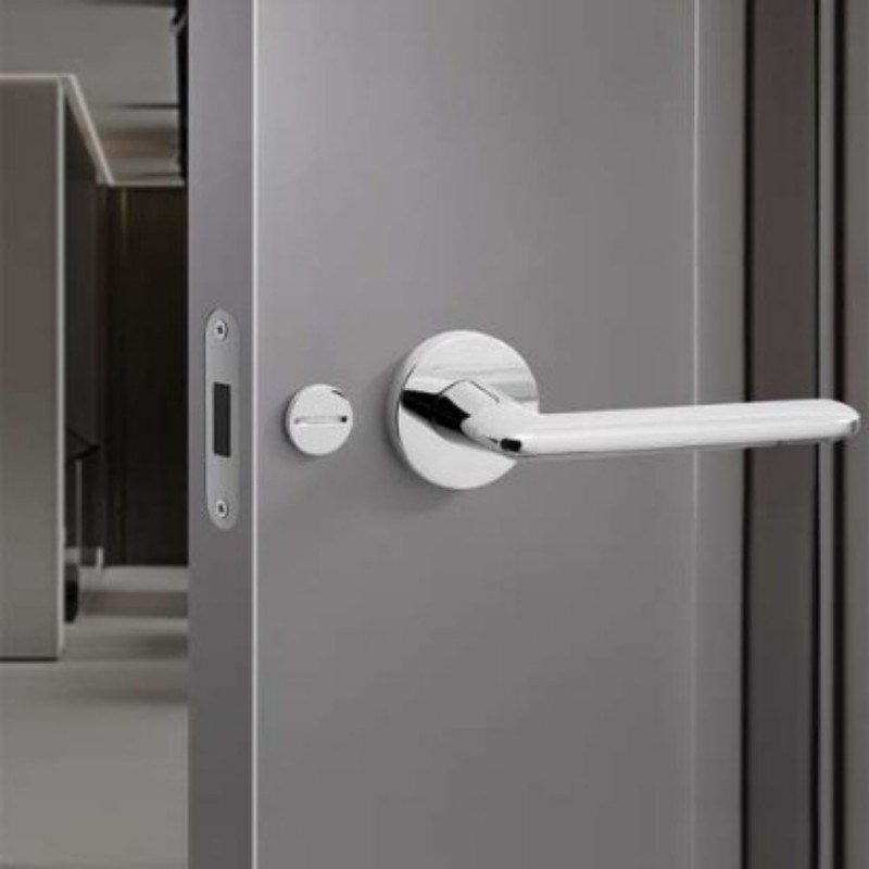 极简门锁室内卧室房门锁门把手现代磁吸静音锁生态木门锁锌合金锁