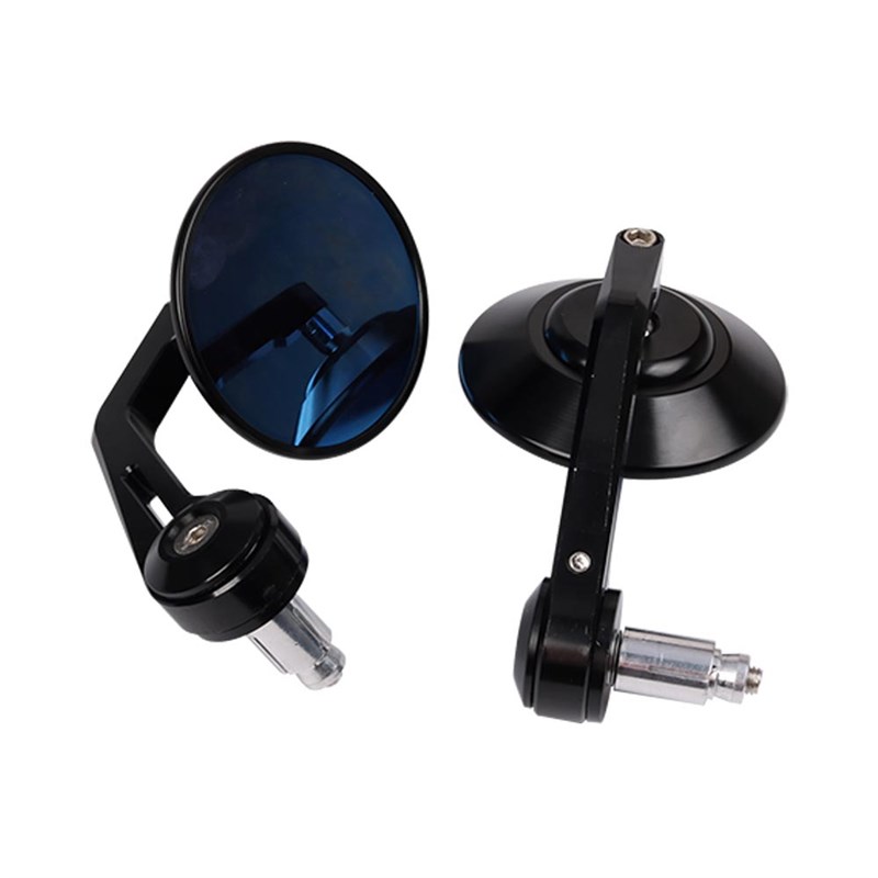 适用高金GK500 GoK1200改装摩托车复古蓝面车把后视镜手把镜倒车