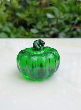 淄博博山琉璃水晶水果仿真梨摆饰可爱小胖梨葫芦玻璃工艺品小摆件