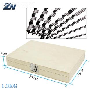 8件长套木盒装木工罗钻2300度 6支-2mm木工螺CJW旋钻头组合深孔钻