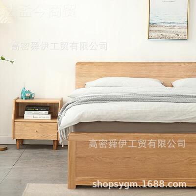 北体欧现储代简约箱SMCV床1.8米/室1.5m卧原木气压床带抽高箱物双