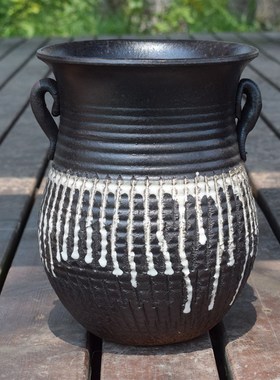 多肉老庄法师盆绿植蓝色黑色紫砂花卉简约红陶桌面透气粗陶自动