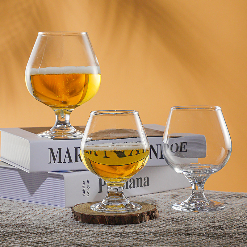 精酿啤酒杯大肚杯白兰地杯扎啤杯大E容量品脱杯酒吧洋酒杯鸡尾酒