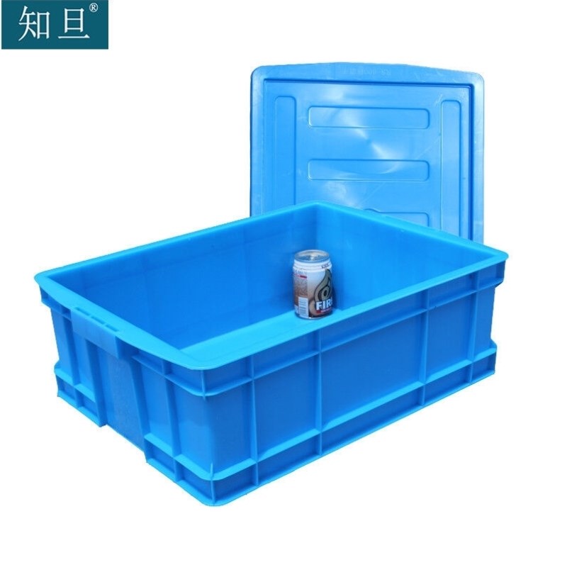知旦含盖周转箱外径556*415*190mm塑料物料箱收纳箱物流箱便携式