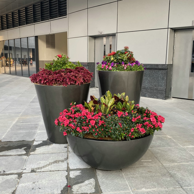 户外玻璃钢花盆商场开业花坛商业街异形花缸园林市政种植花箱花池