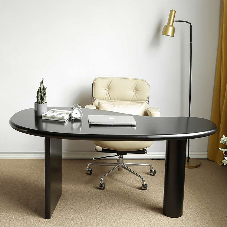 北欧极简实木写字桌家用轻奢书桌民宿设计师电脑桌卧室办公工作台