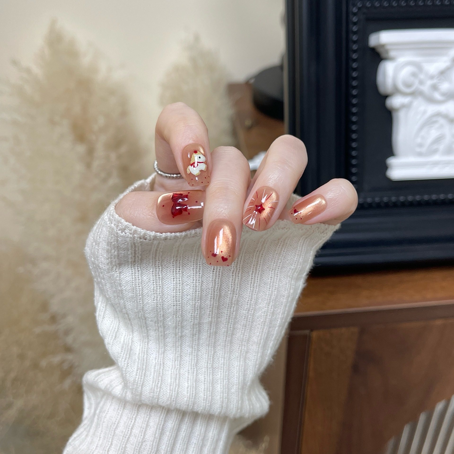 梵甲优品C483小马元素蝴蝶结可拆卸预制穿戴甲 10片装,彩妆/香水/美妆工具,穿戴甲/甲片,淘宝优惠券,粉丝福利购,淘宝优惠卷