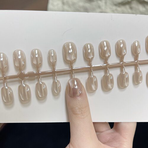 梵甲优品月光白豆豆穿戴甲10片装