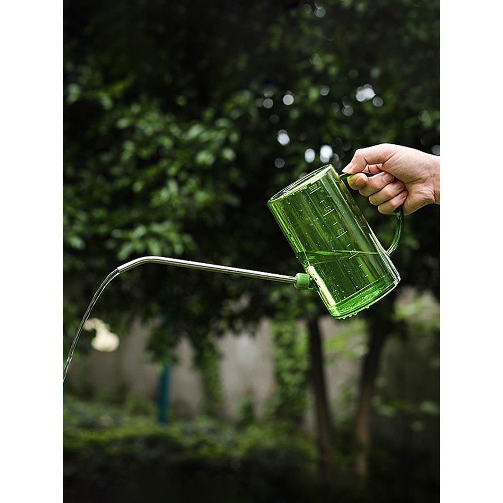 不锈钢长嘴浇水壶大号1.5L养花种菜植物浇花浇菜家用淋洒水壶园艺