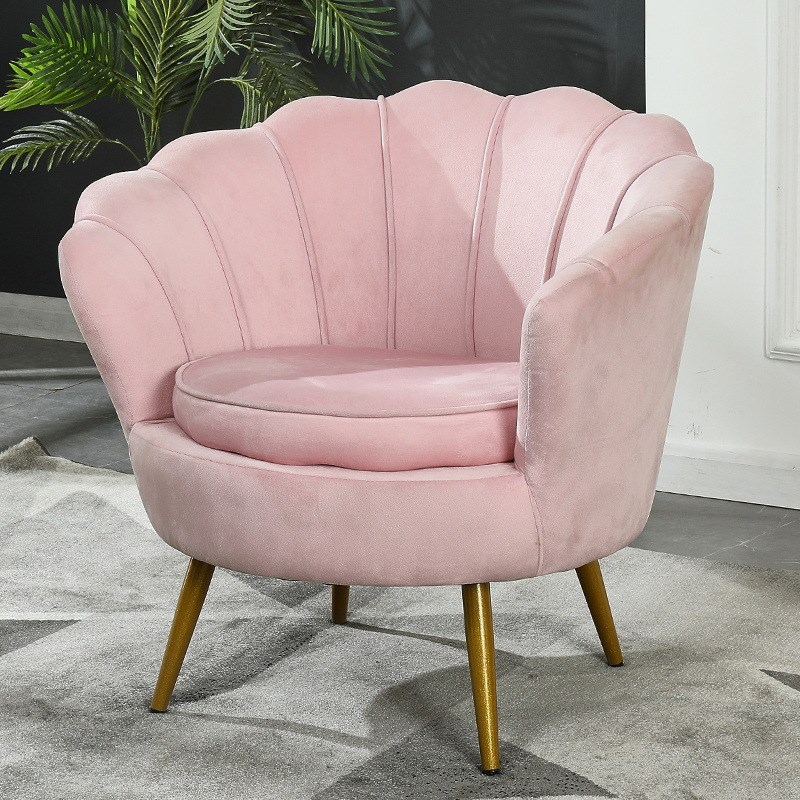 布艺花瓣沙发轻奢单双人沙u发小户型客厅卧室网红店铺懒人沙发椅