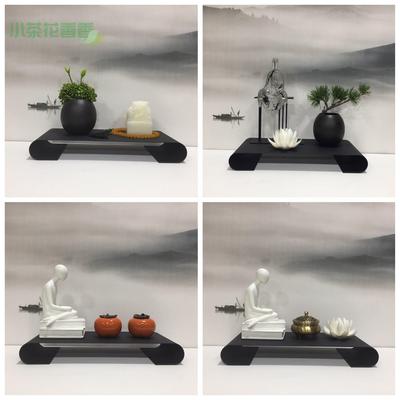 新中式卷轴书卷花艺狮子托盘组合摆件客厅茶几书房样板间软装饰