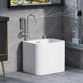 元 匠洗拖把池家用阳台卫生间地盆拖布池墩布池户外一体大号槽池