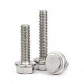 法兰螺栓带齿法兰螺丝外六角螺丝防松304不锈钢GB5789