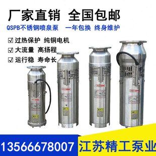 QSPB304不锈钢喷泉水泵380V园林假山景观潜水泵工地排涝灌溉3kw
